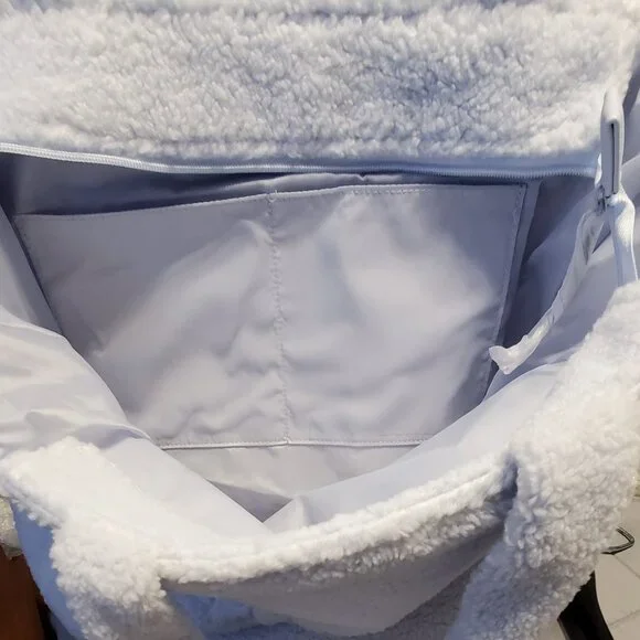 NWT! - PINK Victoria's Secret Sherpa Tote Color: Baby Blue - Picture 12 of 12